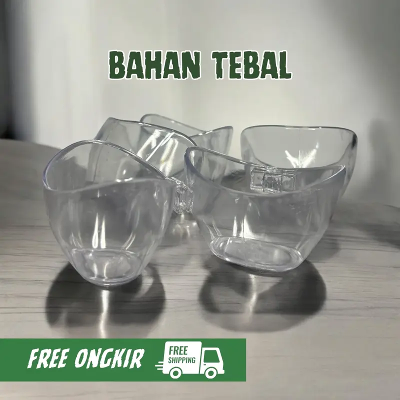 GEMA KICAU -  Cepuk Perahu No 1  Isi 20 Pcs Cepuk Wadah Tempat Pakan Makanan Minum Burung 2