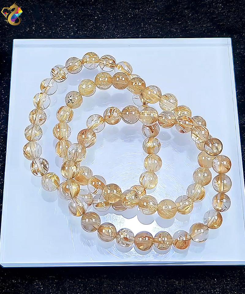 Product Introduction of Collection Grade Cat Eyes Gold Rutile Bracelet 8