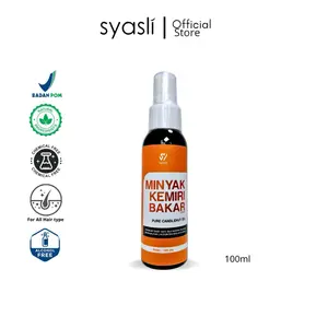 100ml Minyak Kemiri Bakar Asli | Organik | Nutrisi Rambut | Haircare |  Menumbuhkan | Menghitamkan | Lebat | Memanjangkan