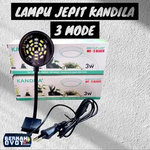 LAMPU JEPIT AQUARIUM 3 MODE KANDILA MINI CLIP LAMP MC-5 BLACK