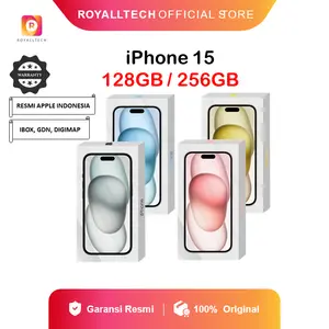 (PROMO TIKTOK) APPLE IPHONE 15 128GB Ready All Colors GARANSI RESMI IBOX INDONESIA SEGEL GREENPEEL