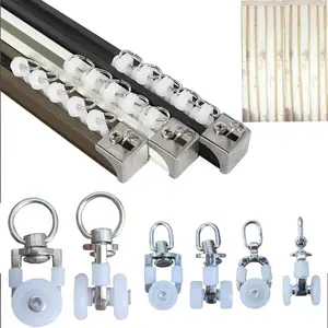 Silent Hooks Curtain Track Roller Multifunctional Durable Drapery Rail Sliding Glider Sliding Pulleys Rails
