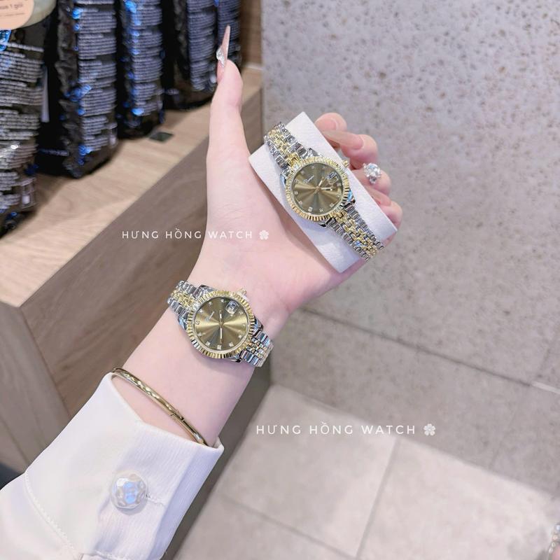 Tặng Đồ Tháo Dây B757_Đồng Hồ Nữ Dimini _Dây Thép _Size 30_Khoá Gập Watch Women Đeo Tay