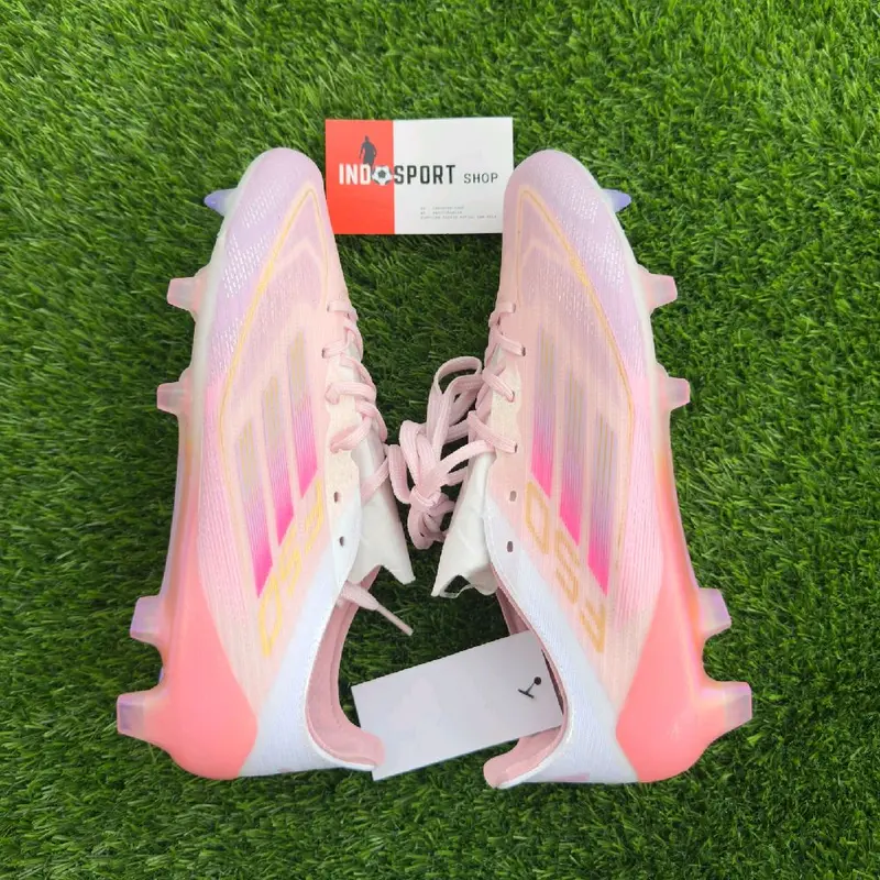 Sepatu Bola Adizero F50 White Pink 1