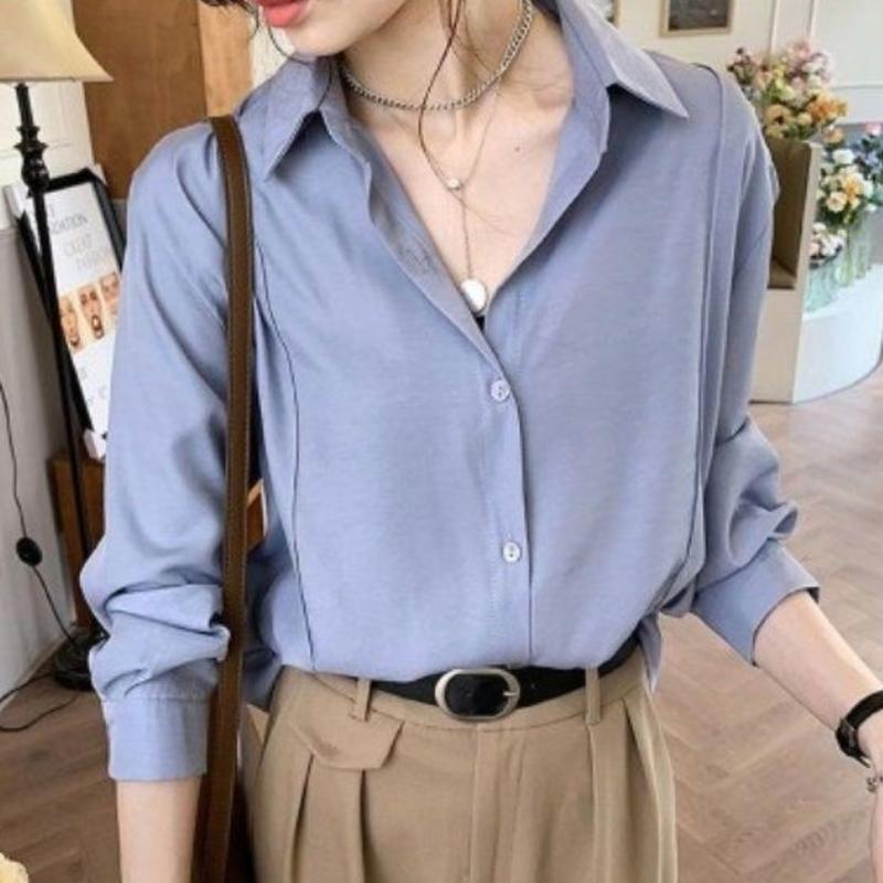 Kemeja Basic Formal Gaya Korean Style Bahan Shakila Twill Size M L XL XXL By DF Fashion 4