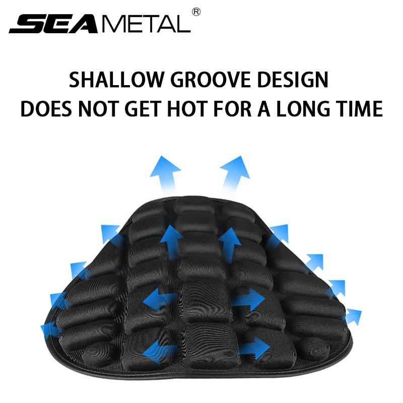 SEAMETAL Motorcycle Seat Cushion Breathable Shock Absorber Waterproof Seat Pad 3