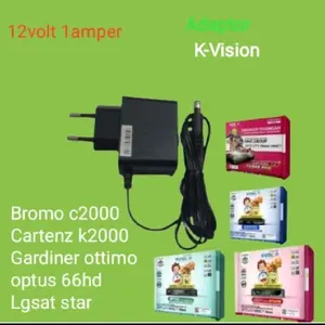 Adaptor colokan ke listrik untuk K VISION 12v 2A dan 12V 1A bisa untuk semua reciver dan STB juga bisa untuk cctv.