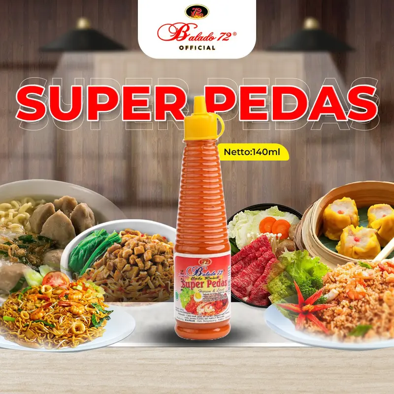 Balado72 Sambal Cabe Rawit Giling Ukuran 140ml / botol 0