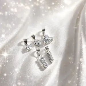 Liontin Perak925 Mewah Putih Cantik Elegant