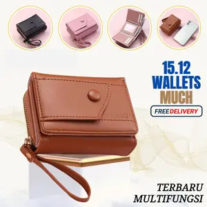 Dompet Lipat Wanita Trendy Dompet Mini Lucu Import Dompet Wanita Aestethic - 15.12 Wallets