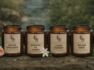 Eclat Lilin Aromaterapi Soy Wax 100g Kaca Brown Estetik | Scented Candle Dekorasi Kamar ES017