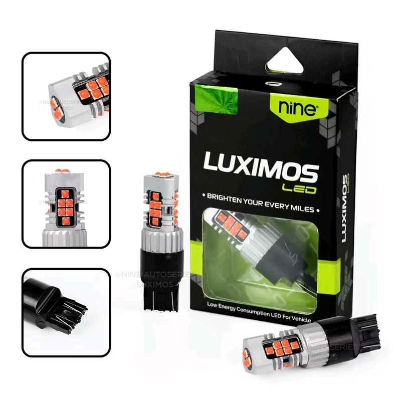 LUXIMOS Lampu Rem Mobil Motor 10W T20 Merah Red White Putih Brake Lamp PNP LED SB1 - Nine Autoseries 2