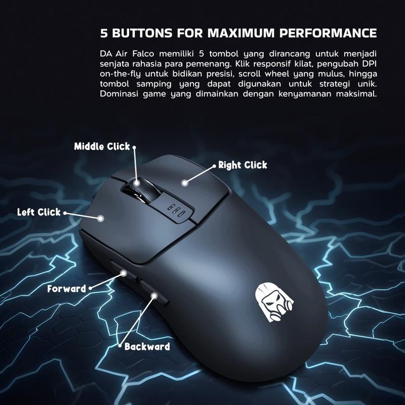 Digital Alliance / DA Air Falco One Ergonomic Dual Mode Connection Gaming Mouse 2