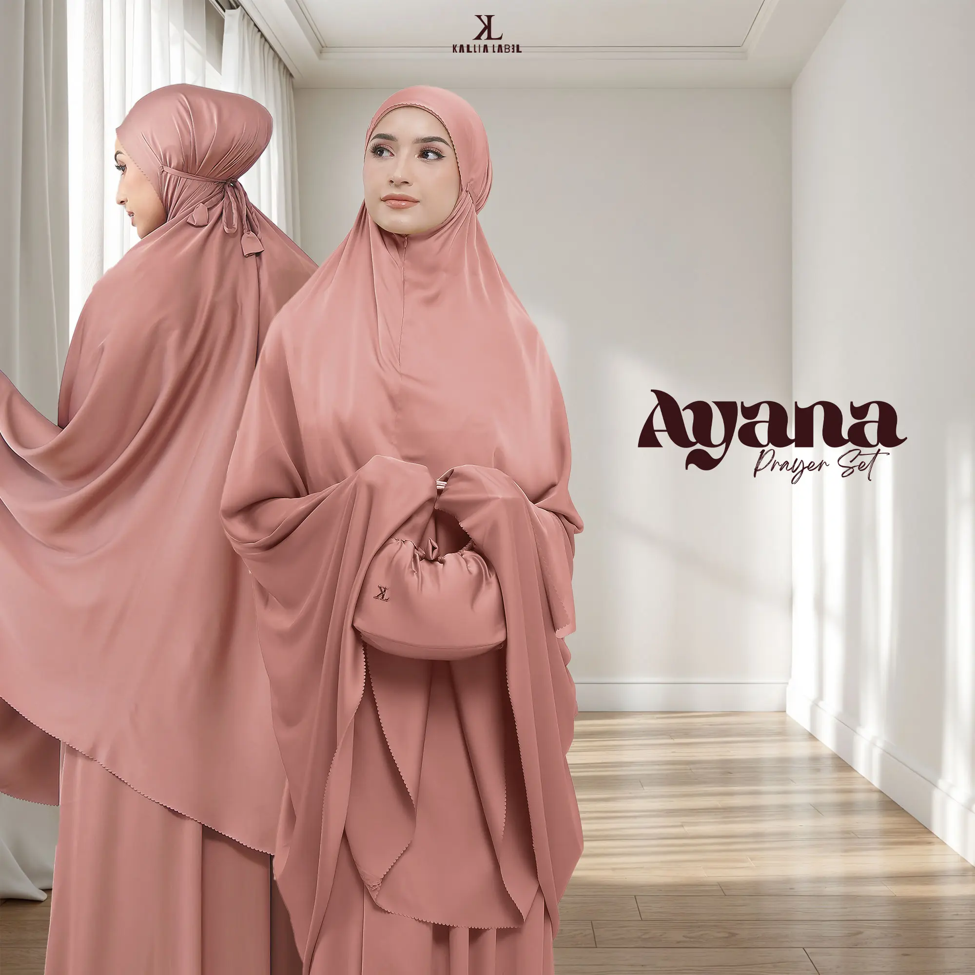 Ayana Prayer Set | Mukena Premium by Kallia | Packaging with box