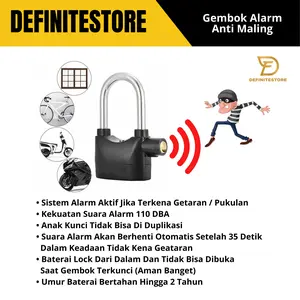 Gembok Alarm Anti Maling Gembok Pintu Pagar Gembok Motor Cakram Sepeda Motor Gembok Alarm Anti Maling Gembok Pintu Pagar Gembok Motor Cakram Sepeda Motor