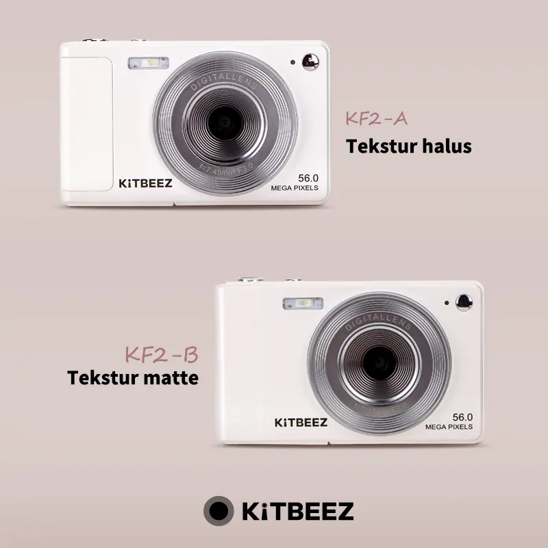 【KiTBEEZ KF-2】 Kamera CCD 56MP untuk Pelajar, Kamera Digital dengan Kartu CCD, AF (Autofokus), Layar Ultra HD 2.8 Inci, 56 Mega Piksel 2
