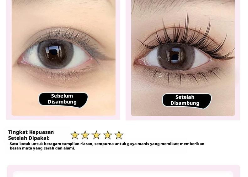 Bulu mata palsu Trilogi Orang Malas yang anti air dan anti keringat, setiap pemesanan akan mendapatkan lem bulu mata premium dan pinset secara gratis.