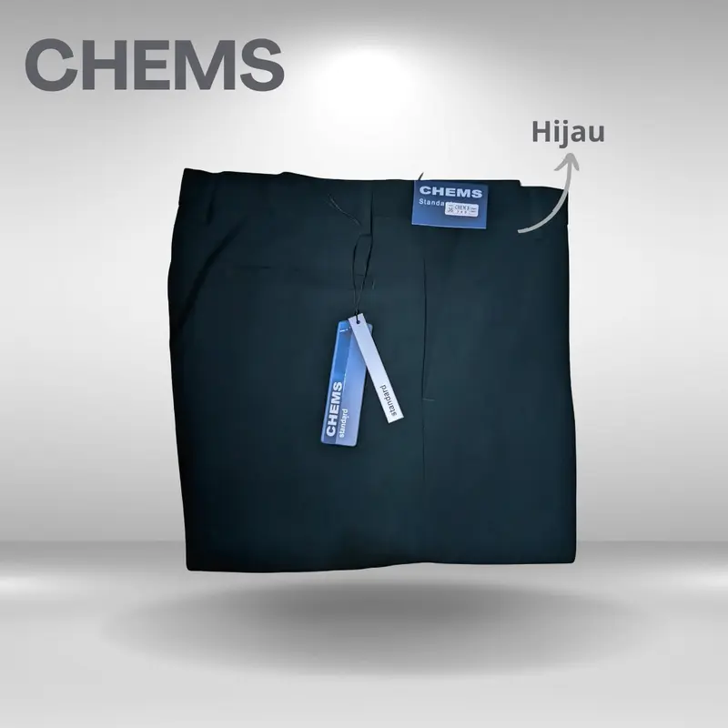 CHEMS STANDARD ORIGINAL - HIJAU - CELANA BAHAN FORMAL - CELANA KANTOR FORMAL 1