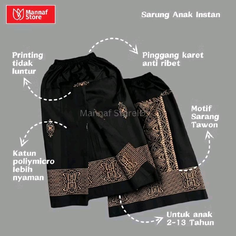 Sarung Anak Instan Usia 3-12 Tahun Terbaru Motif Sarwon Best Seller Ogs Dreams 7