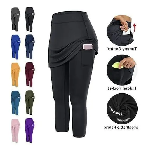 Rok Legging Sport HIgh waist Kantong Hp - Legging senam Wanita Premium tebal  dan Halus 3