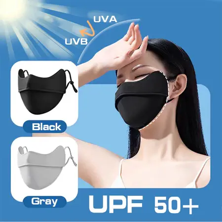 Masker Wajah Anti Uv Pelindung Matahari UPF50+ Masker Wanita ice Sutra masker 1