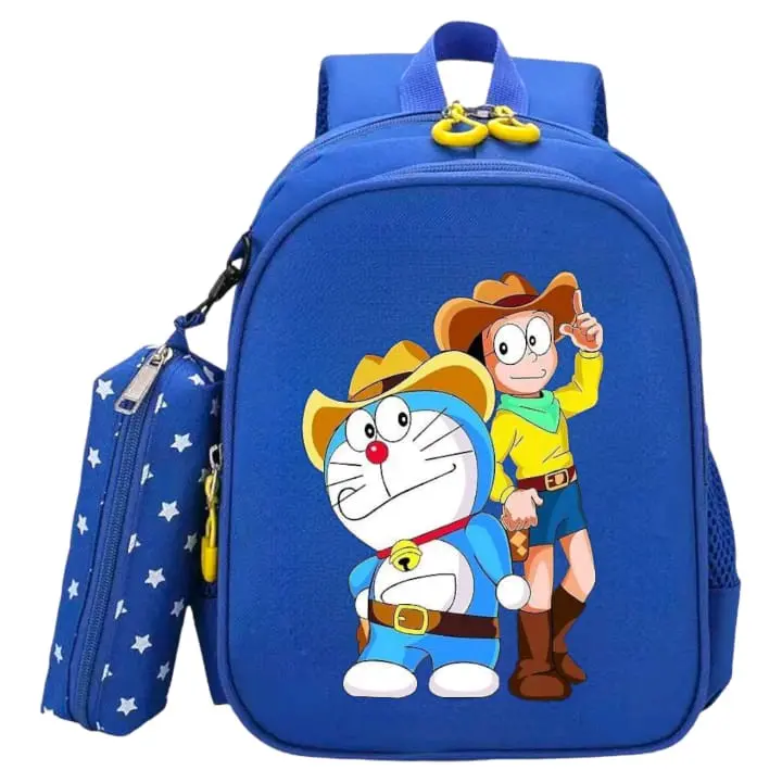 Tas Ransel Sekolah Anak TK & SD Kelas 1 Karakter Doraemon dompet Fashion 35×27