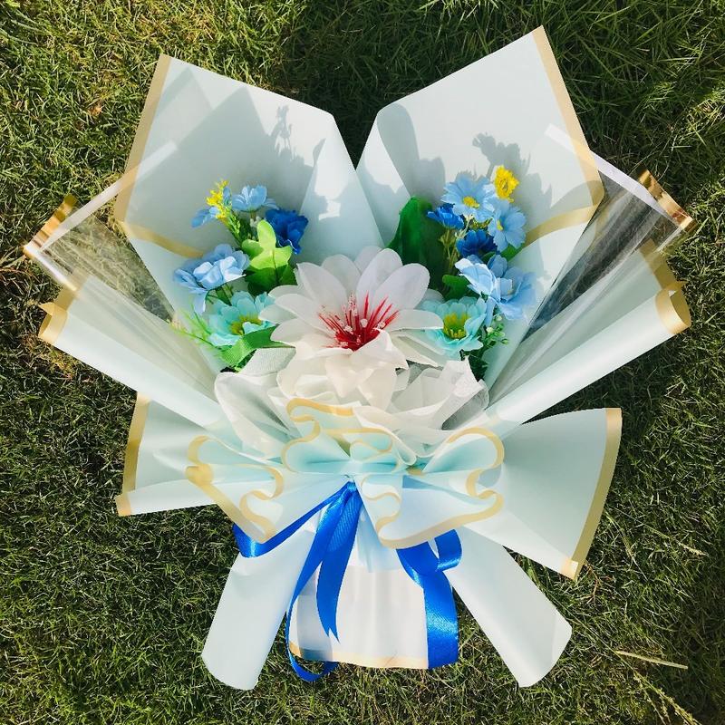 Product Introduction of BUKET BUNGA CANTIK / BUKET BUNGA AESTHETIC TIPE SKYBLUE / BUKET BUNGA HADIAH ANNIVERSARY 4