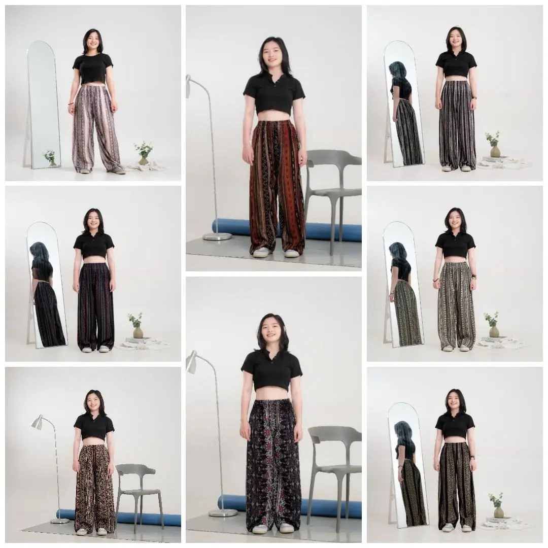 Celana Kulot Wanita Motif Terbaru Bahan Rayon Premium