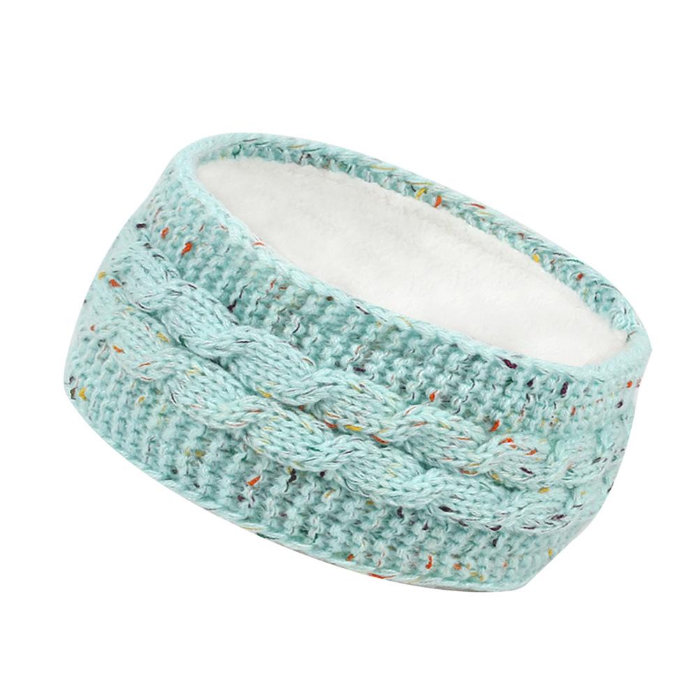 Winter plush hair accessories cross-border autumn and winter knitted headbands for warmth and sports headbands and ear protectors_voghion.com