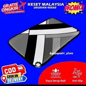 “Keset Anti Slip Malaysia Tebal | Keset Kamar Mandi Anti Licin | Cepat Menyerap Air | Viral Murah