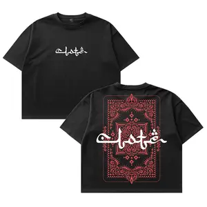 Clote Boxy Crop Fit Oversized Cotton 20s Square Floral Black