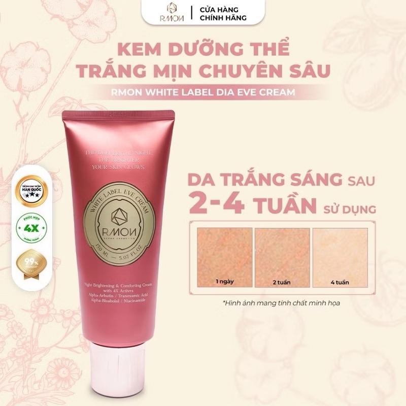 Kem Dưỡng Thể Trắng Mịn Chuyên Sâu RMON White Label Dia Eve Cream 150ml