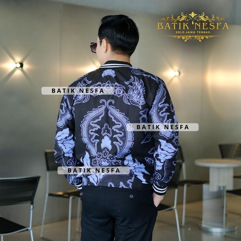 Jaket batik bomber pria mahkota murah berkualitas 5