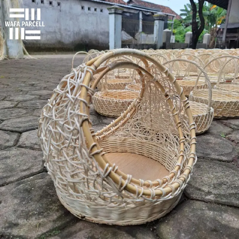 Keranjang Rotan Bulat Cincin 1pcs isi 2 2