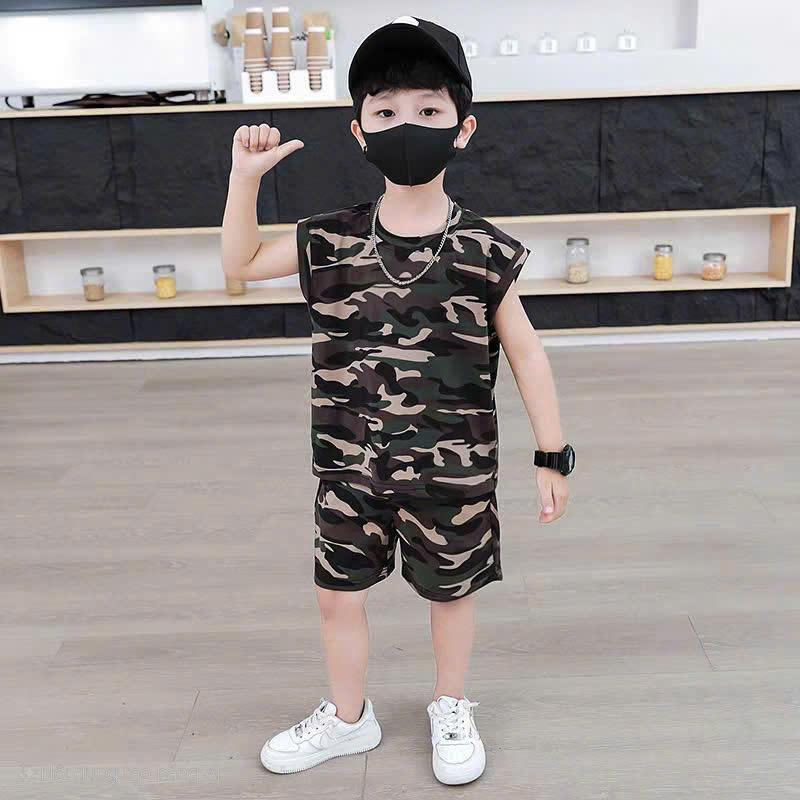 AH Bộ bé trai mùa hè mẫu DÀN RI sz 14 - 45 kg chất liệu thoáng mát mẫu năng động khỏe khoắn