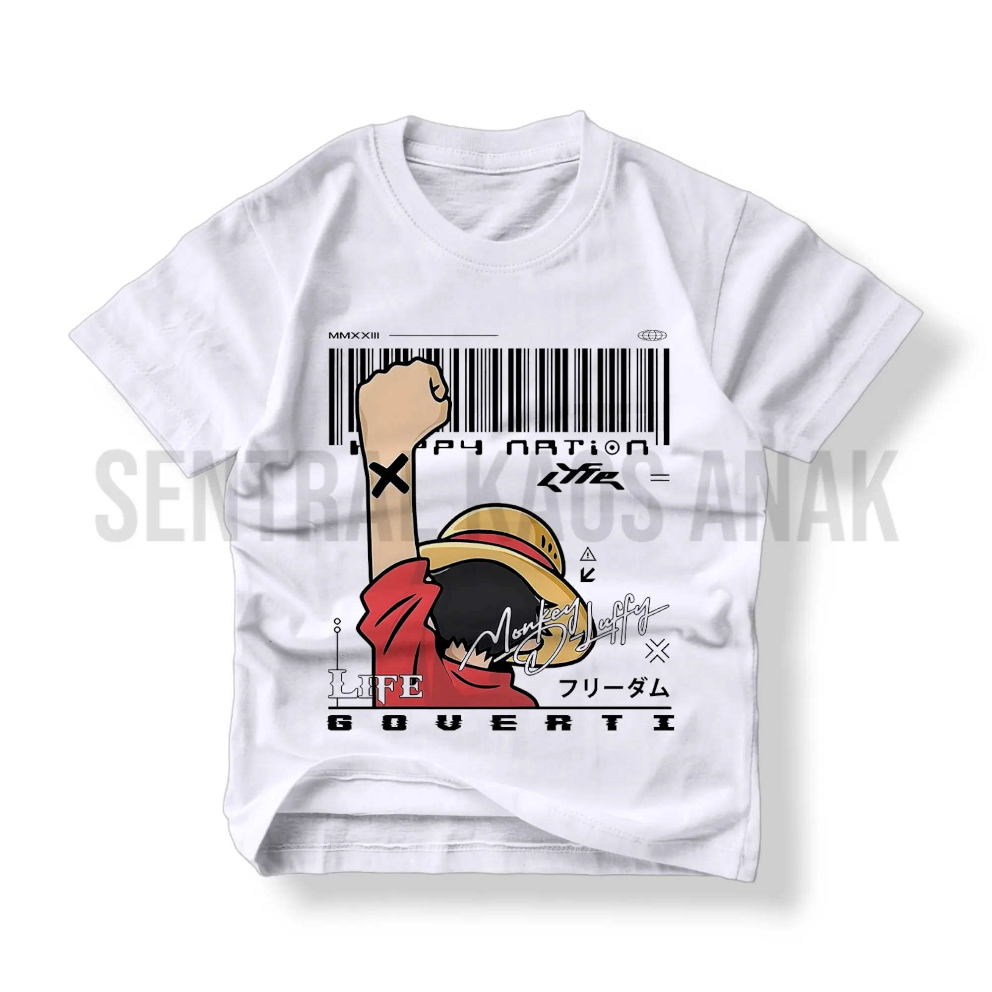 Baju Anak Laki Laki Cotton Combed 24s Size M-3XL Pola Grafis Jepang dan Korea Fashion