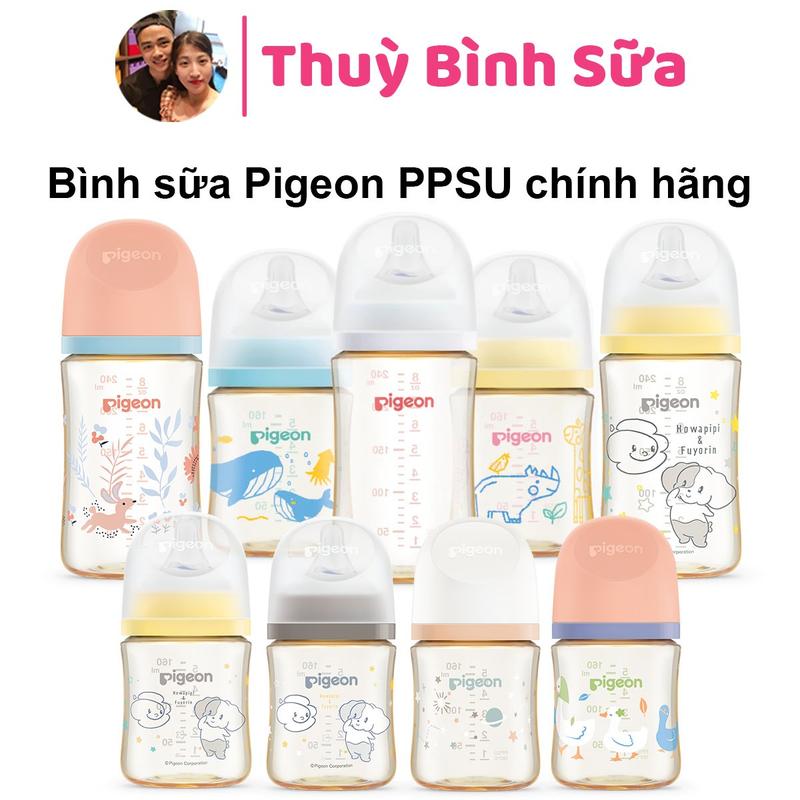 Mới Nhất 2025 Bình Sữa Pigeon PPSU Softouch Baby-Friendly World 160ml 240ml cho bé