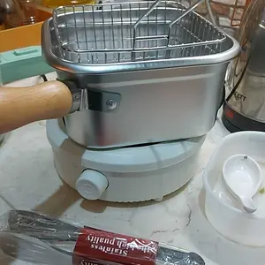 Nexxio Deep Fryer 5 in 1 Multi Set Panci Serbaguna Penggorengan Rebus Stainless Steel Saringan Capitan Klip Makanan Kitchenware Peralatan