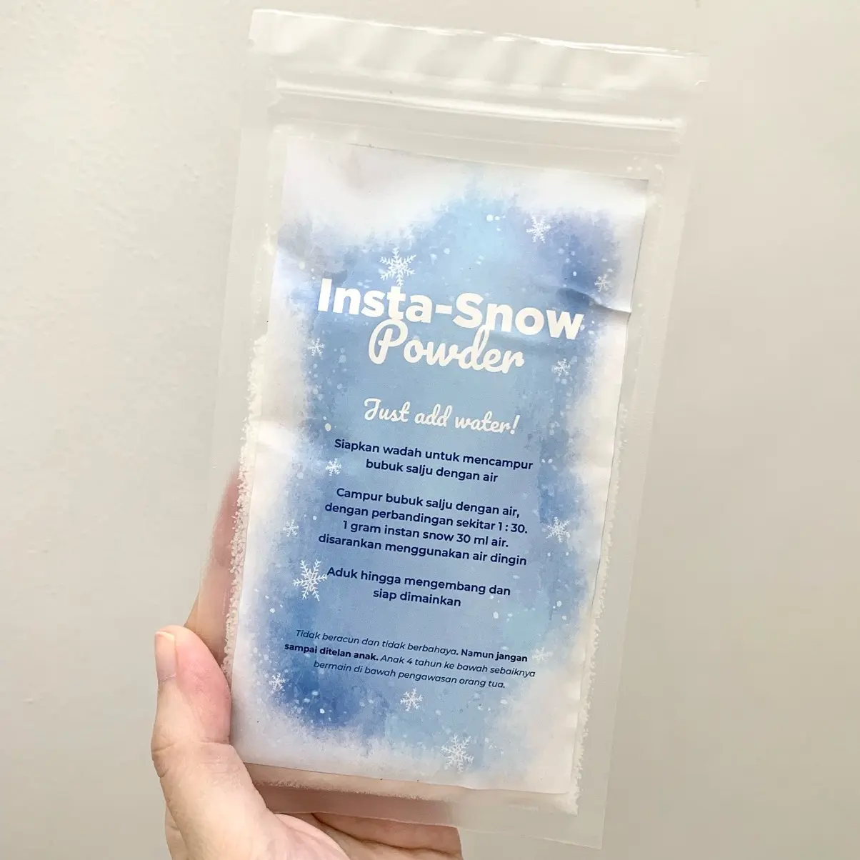 Bubuk Salju Instan Snow Mainan Salju Sensory Anak Toys