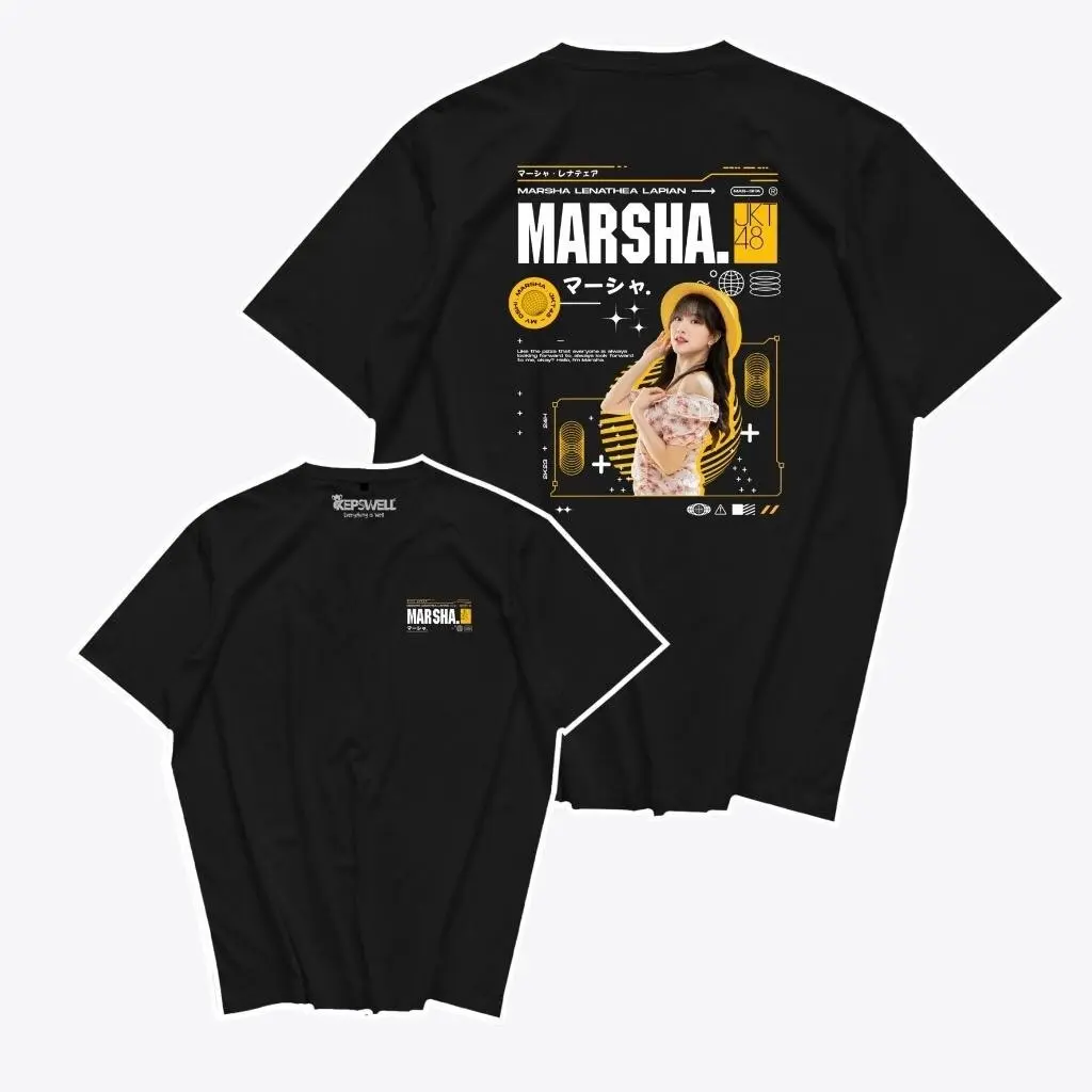Kaos My Oshi Marsha JKT48 - Baju Streetwear - T-Shirt Viral Pria Unisex