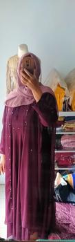 Product Review of Anum Premium Series Shafira Set Abaya Matt.Ceruty Armany Cocok untuk Kondangan dan Syar'i - Muslim Gamis Lembut Mewah Outer Mutiara from G**u 0