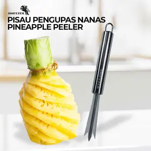 MutiaraMall Jakarta - KNIFEZER Pisau Dapur Pengupas Nanas Pineapple Peeler Stainless Steel - WYV736