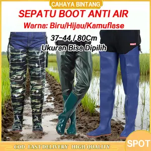 Sepatu Boot Petani Sawah Panjang / Sepatu Boot Unisex Anti Air Karet 80cm Anti Keong Multifungsi Ideal untuk Sawah Tanah Lumpur Pertanian Ternak Kebun Nelayan Mancing