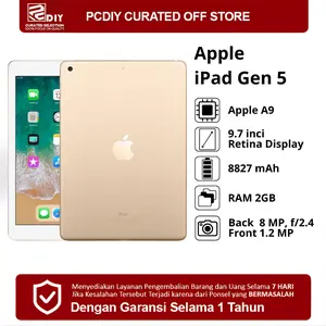 [Bekas] Apple iPad 5 (2017) Original - PROMO TERMURAH! Bisa COD & Garansi 7 Hari. Support iPadOS 16.7 (Versi Tertinggi). Dijamin 100% Ori.
