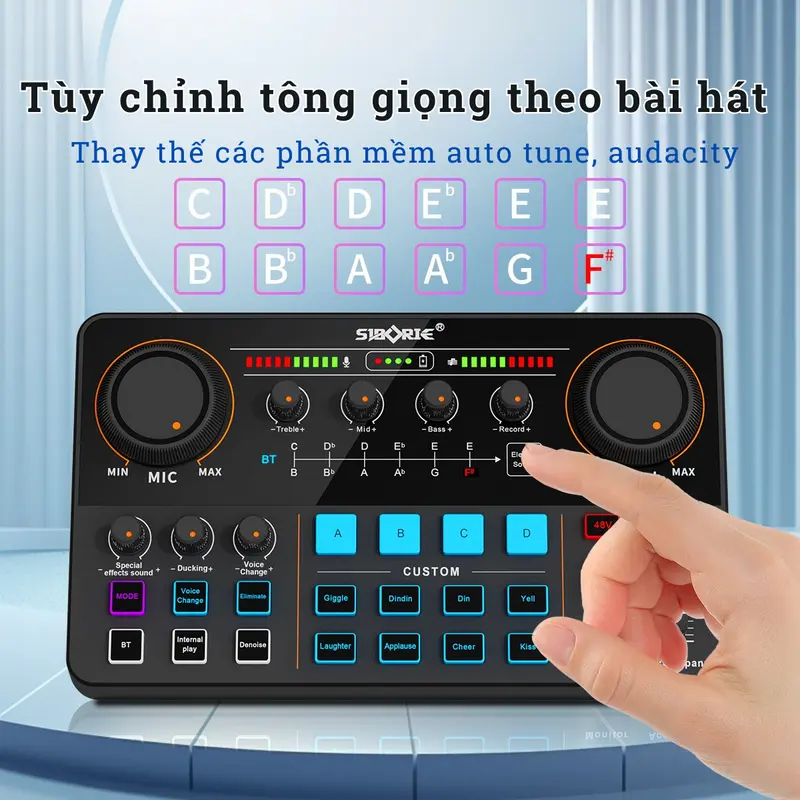 [SIBORIE] [TIẾNG VIỆT] Bộ SoundCard (H500 + MIc U87) Hát livestreams cao cấp , thu âm , karaoke tại nhà  ,  đi kèm đầy đủ dây chuyển đổi , tai nghe , giá đỡ Mic hỗ trợ Android và IP blutooh 5