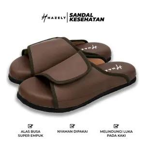 Sandal Diabetes Kesehatan Janny Series - Anti Air - Coklat Tua