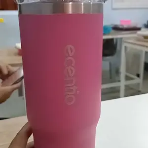 【Premium】ecentio tumbler 900ml tumbler tahan dingin 24 jam Mug kopi tahan panas dengan sedotan stainless steel 304 vacuum Insulated botol minum stainless aesthetic Portable Car Thermos
