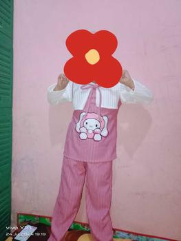Product Review of Baju Anak Satu Set Dengan Celana Bahan Knit Hornet Untuk usia 2 sampai 12 tahun - Oneset Laura from S** 1