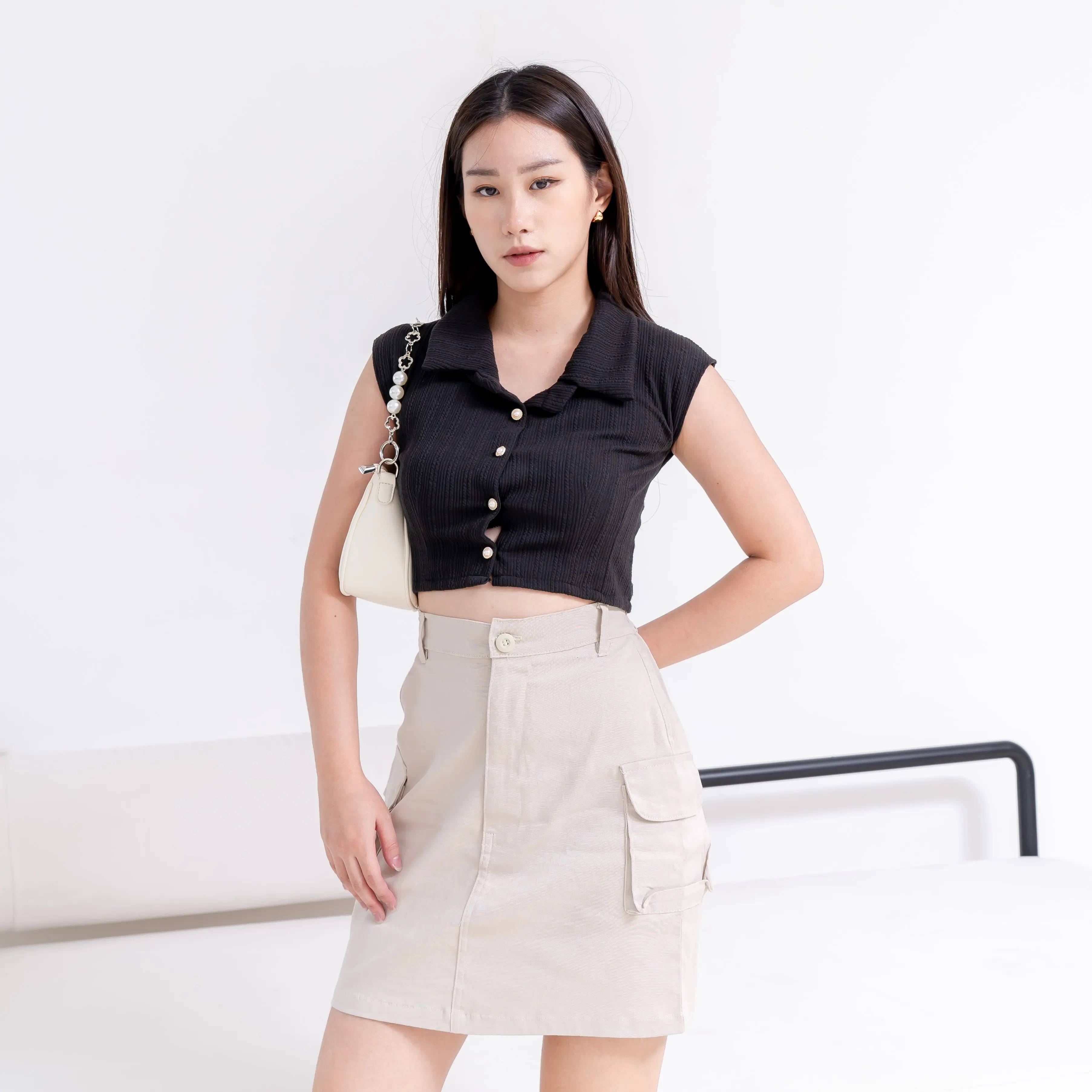 [GURLBUCKET] Cargo Skirt / Skirt Cotton Twill / Mini Skirt / Rok Cargo " Bawahan Wanita "