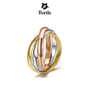 TORTLE - Cincin Titanium Wanita TRINITY | Perhiasan Cincin Mewah Fashion Premium Simple Ring Aesthetic
